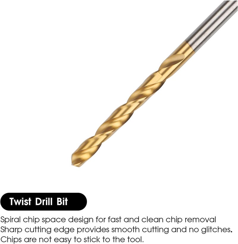 Winfox M8 x 1 Straight Flute Thread Tap and 7.0mm Twist Drill Bit Set, Metric Titanium Plated 6542 High Speed Steel Machine Screw Thread Tap Threading Drilling Tool - Image 3